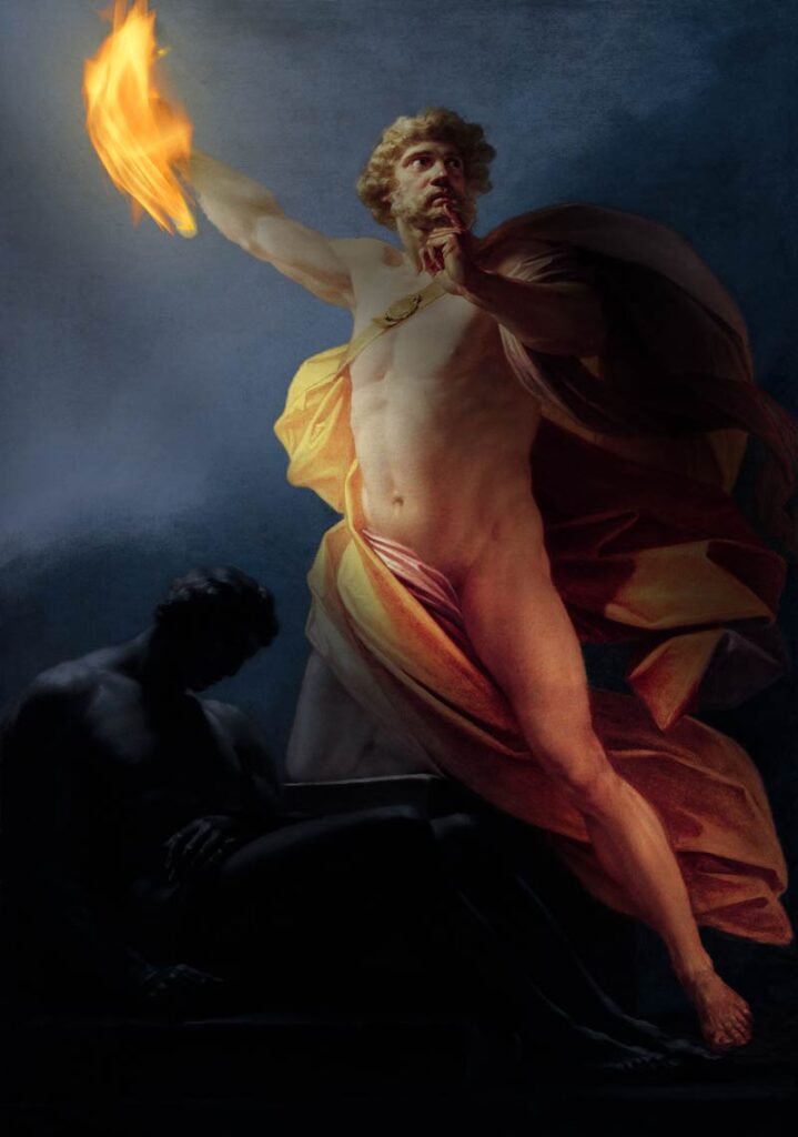 Prometheus ateşi çalan hırsız.
