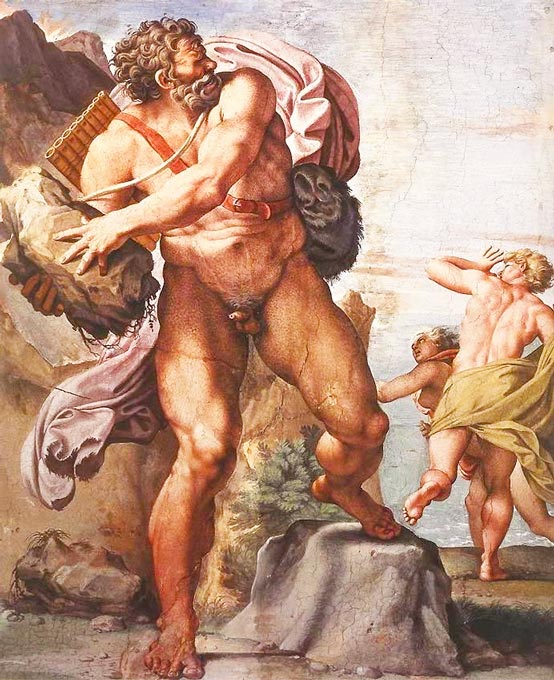polyphemus'un taşı ve odysseus 